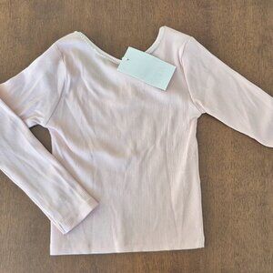 Zara Pink Girl's Long Sleeve Shirt. Neck More Open At The Back.